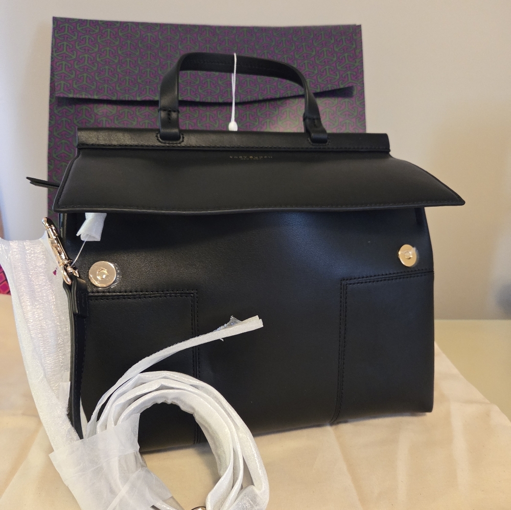 Tory Burch Block-T-Satchel - Picture 6 of 9